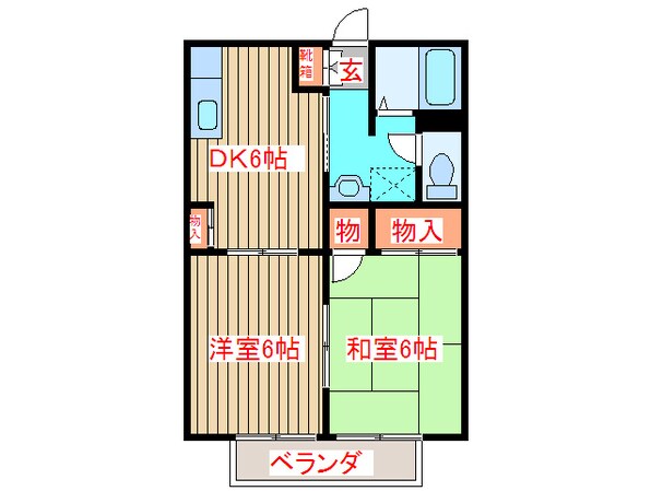 グランシ－ド南の物件間取画像